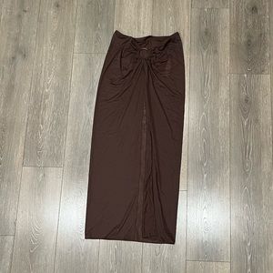 Skims Chocolate Mesh Sarong Cover Up XL - fits like L